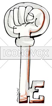 Clef, dessin de Phillipe, réf. 0011-0599