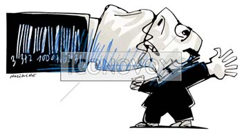 Code barre-bare, dessin de Phillipe, réf. 0011-0624