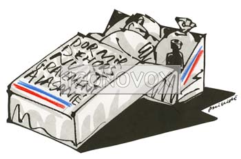 Dormir dehors, dessin de Phillipe, réf. 0011-0709