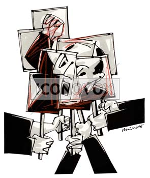 Voix syndicales, dessin de Phillipe, réf. 0011-0730