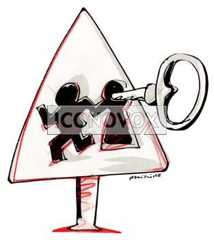 Suppression de postes, dessin de Phillipe, réf. 0011-0897