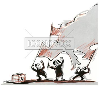 Gauche radicale européenne, dessin de Phillipe, réf. 0011-1214