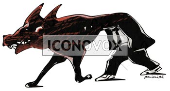 L'homme est un loup, dessin de Phillipe, réf. 0011-1238