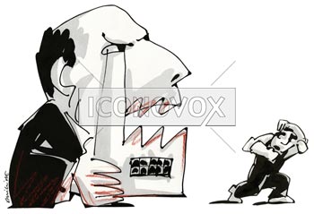 Violence patronale, dessin de Phillipe, réf. 0011-1355