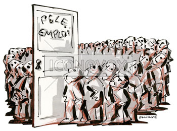 File d'attente, dessin de Phillipe, réf. 0011-1377
