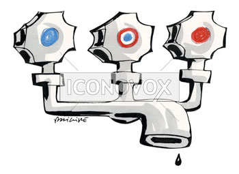Service public de l\'eau, dessin de Phillipe, réf. 0011-1438