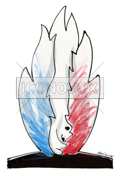 Flamme, dessin de Phillipe, réf. 0011-1526
