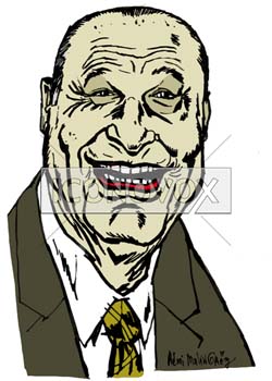 Jacques Chirac, caricature de Rémi Malingrëy, réf. 0038-1789