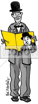Laurel et Hardy, caricature de Rémi Malingrëy, réf. 0038-1796