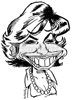 Rachida Dati, caricature de Rémi Malingrëy, réf. 0038-1801