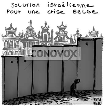 Le mur de Bruxelles, dessin de Revenu, réf. 0062-0003