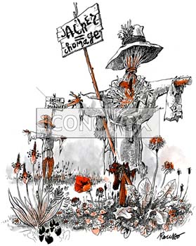 La jach&egrave;re et ses cons&eacute;quences &eacute;conomiques, dessin de Rousso, r&eacute;f. 0035-0118