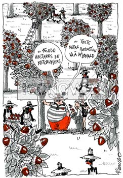 Biotechnologie et agroalimentaire, dessin de Rousso, r&eacute;f. 0035-0124