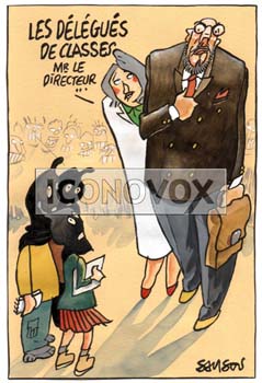 Délégués de classe, dessin de Samson, réf. 0015-0016
