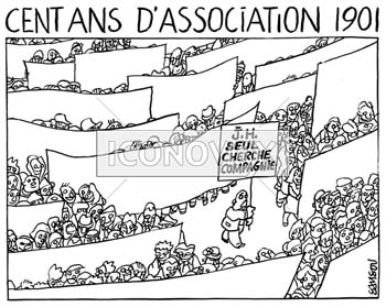 Cent ans d'association 1901, dessin de Samson, réf. 0015-0174