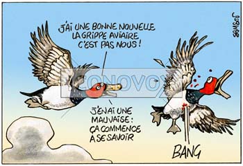 Canard grippé, dessin de Samson, réf. 0015-0816