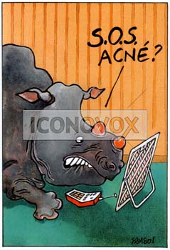 Acné, dessin de Samson, réf. 0015-0823