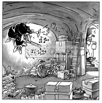 cave de jazz, dessin de Samson, réf. 0015-1477