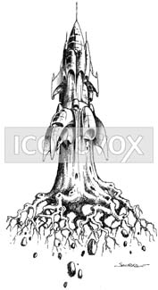 Science-Fiction, dessin de Serre, réf. 0020-0002