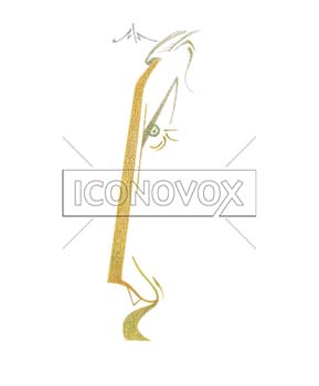 Michel Barnier, caricature de Solo, réf. 0046-0010