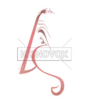 Olivier Besancenot, caricature de Solo, réf. 0046-0020