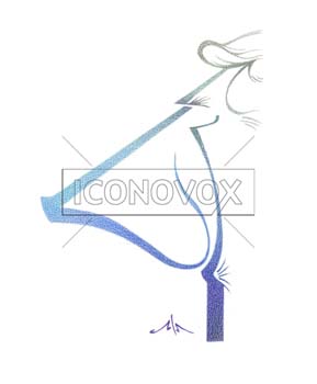 Dominique De Villepin, caricature de Solo, réf. 0046-0022