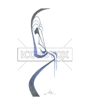 Alain Juppé, caricature de Solo, réf. 0046-0030