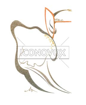 Jean-Marie Le Pen, caricature de Solo, réf. 0046-0038