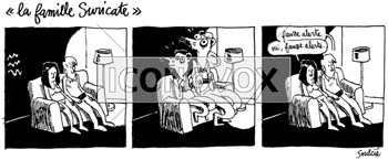 La famille Suricate, dessin de Soulcié, réf. 0051-0199