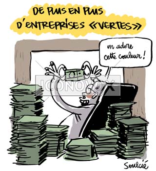 De plus en plus d'entreprises "vertes", dessin de Soulcié, réf. 0051-0203