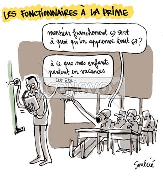 Les fonctionnaires à la prime, dessin de Soulcié, réf. 0051-0207