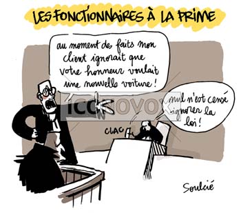 Les fonctionnaires à la prime, dessin de Soulcié, réf. 0051-0208