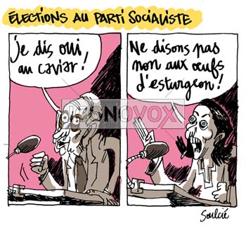 Élections au parti socialiste, dessin de Soulcié, réf. 0051-0229