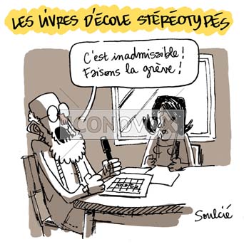 Les livres d'école stéréotypés, dessin de Soulcié, réf. 0051-0231