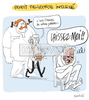 Benoît Poelvoorde interné, dessin de Soulcié, réf. 0051-0249