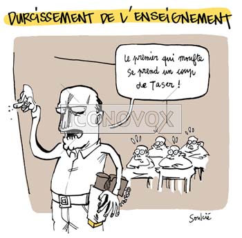Durcissement de l'enseignement, dessin de Soulcié, réf. 0051-0274